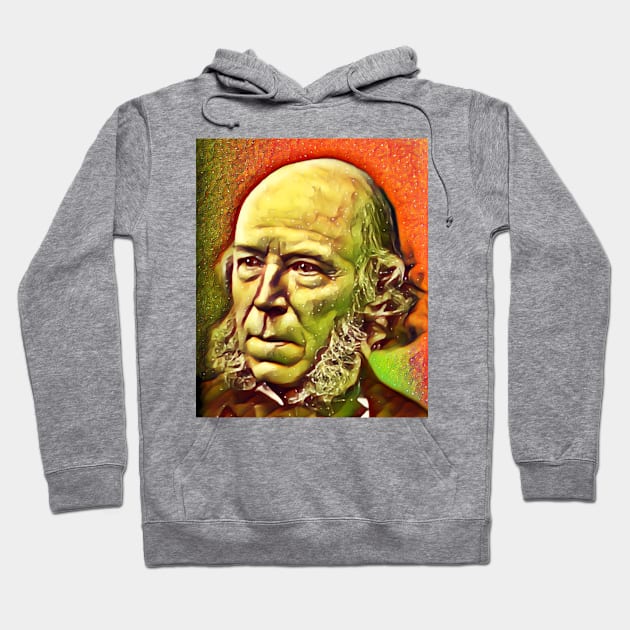 Herbert Spencer Snow Portrait | Herbert Spencer Artwork 15 Hoodie by JustLit